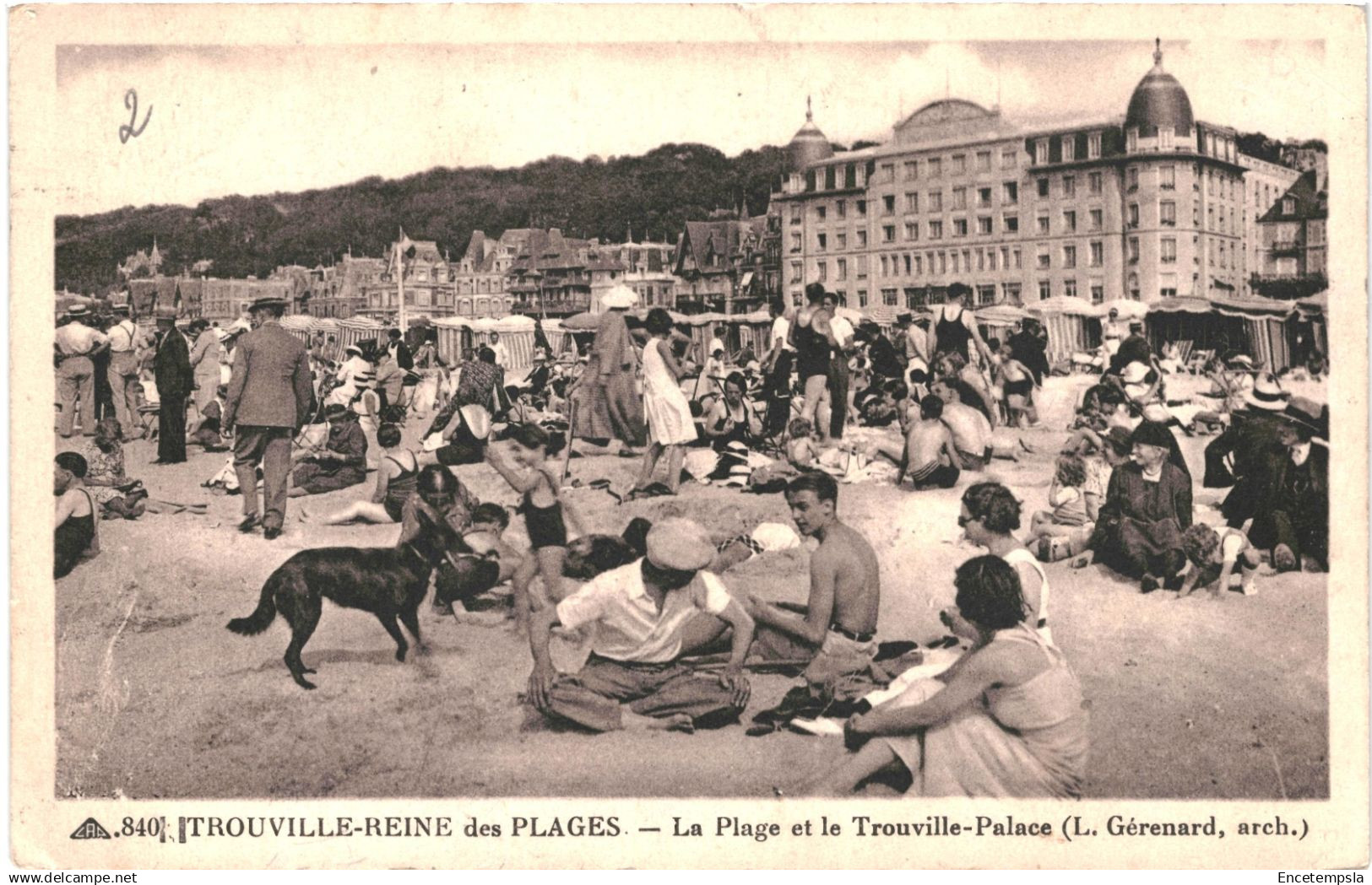 CPA  Carte postale France Trouville La Plage et Trouville Palace 1946  VM85873