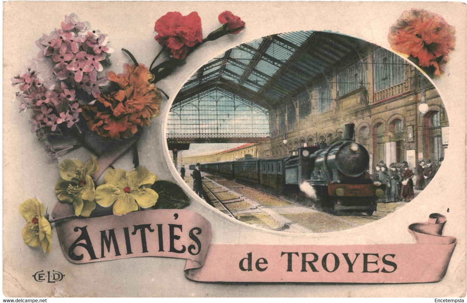 CPA- Carte Postale -France-Troyes Amitiés de Troyes 1919   VM44034