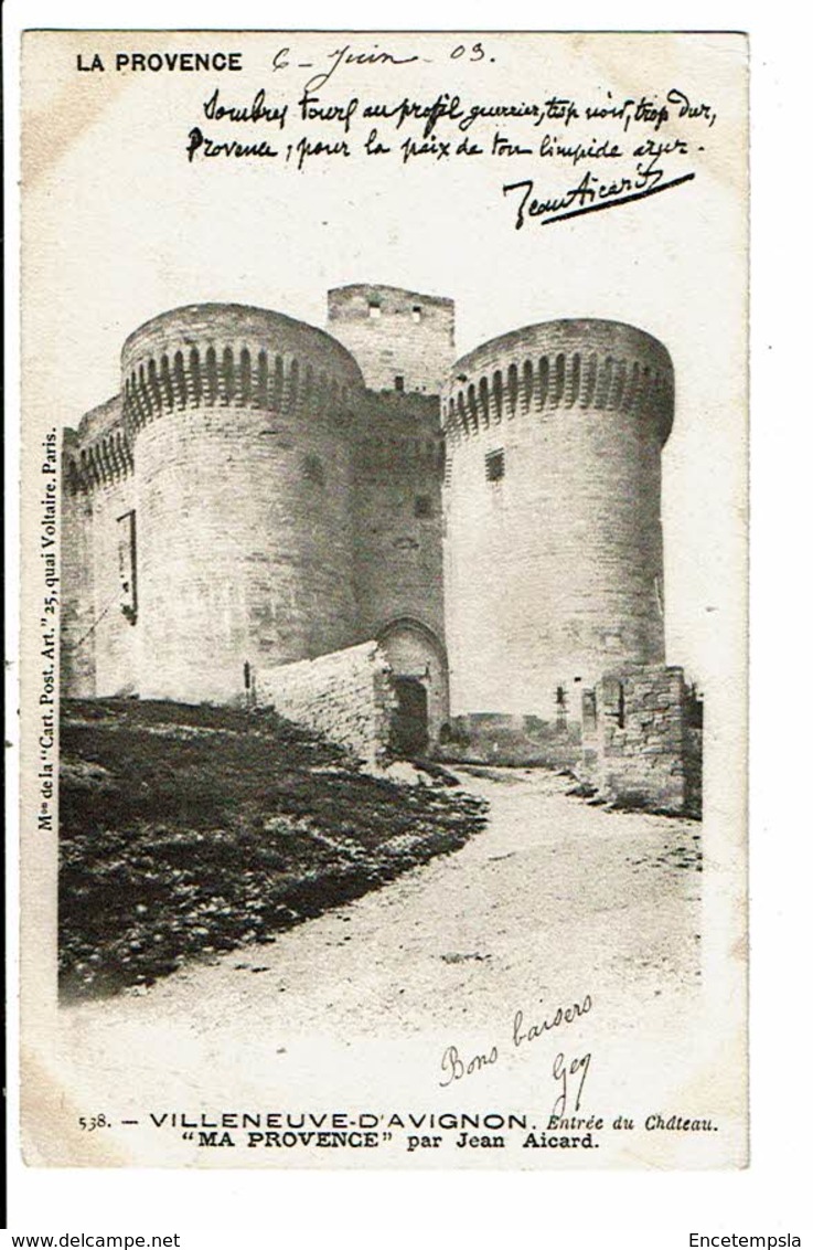 CPA-Carte Postale-FRANCE-Villeneuve-lès-Avignon- Entrée du Château -1909 VM14349