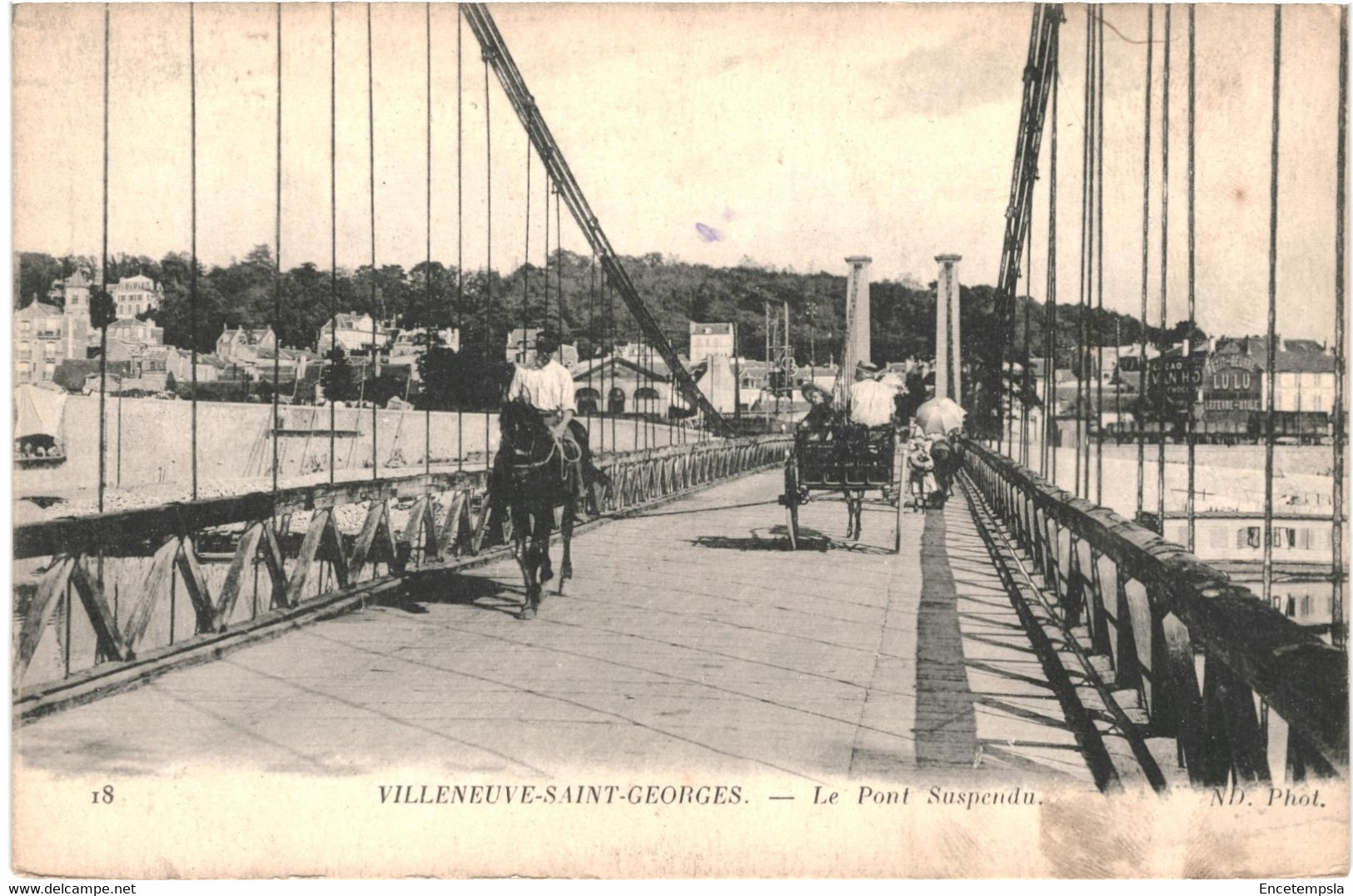 CPA-Carte Postale  France Villeneuve Saint Georges  Pont suspendu   VM55209