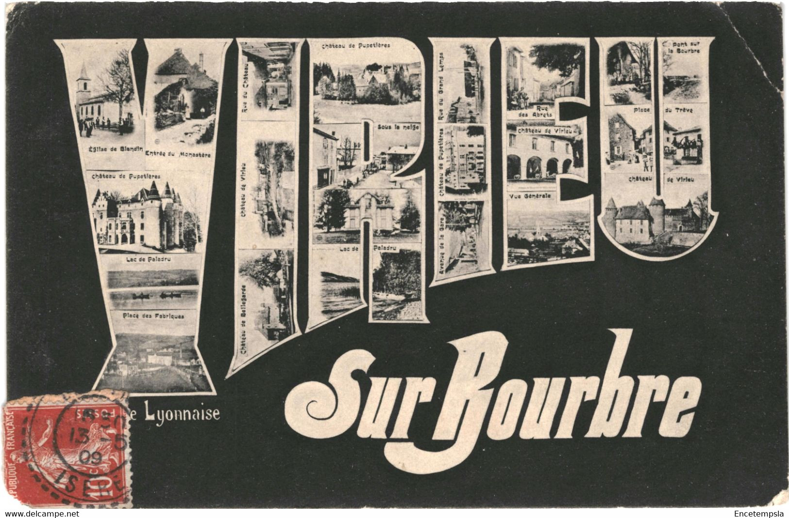 CPA-carte postale  France- Virieu-sur-Bourbre- Souvenir de Virieu-sur-Bourbre  1909-VM43702+