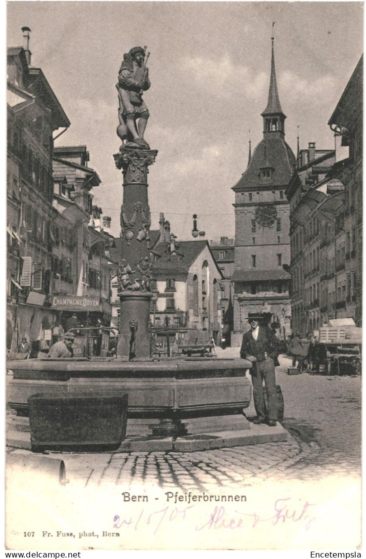 CPA Carte Postale Suisse Berne Pfeiferbrunnen 1905  VM74700