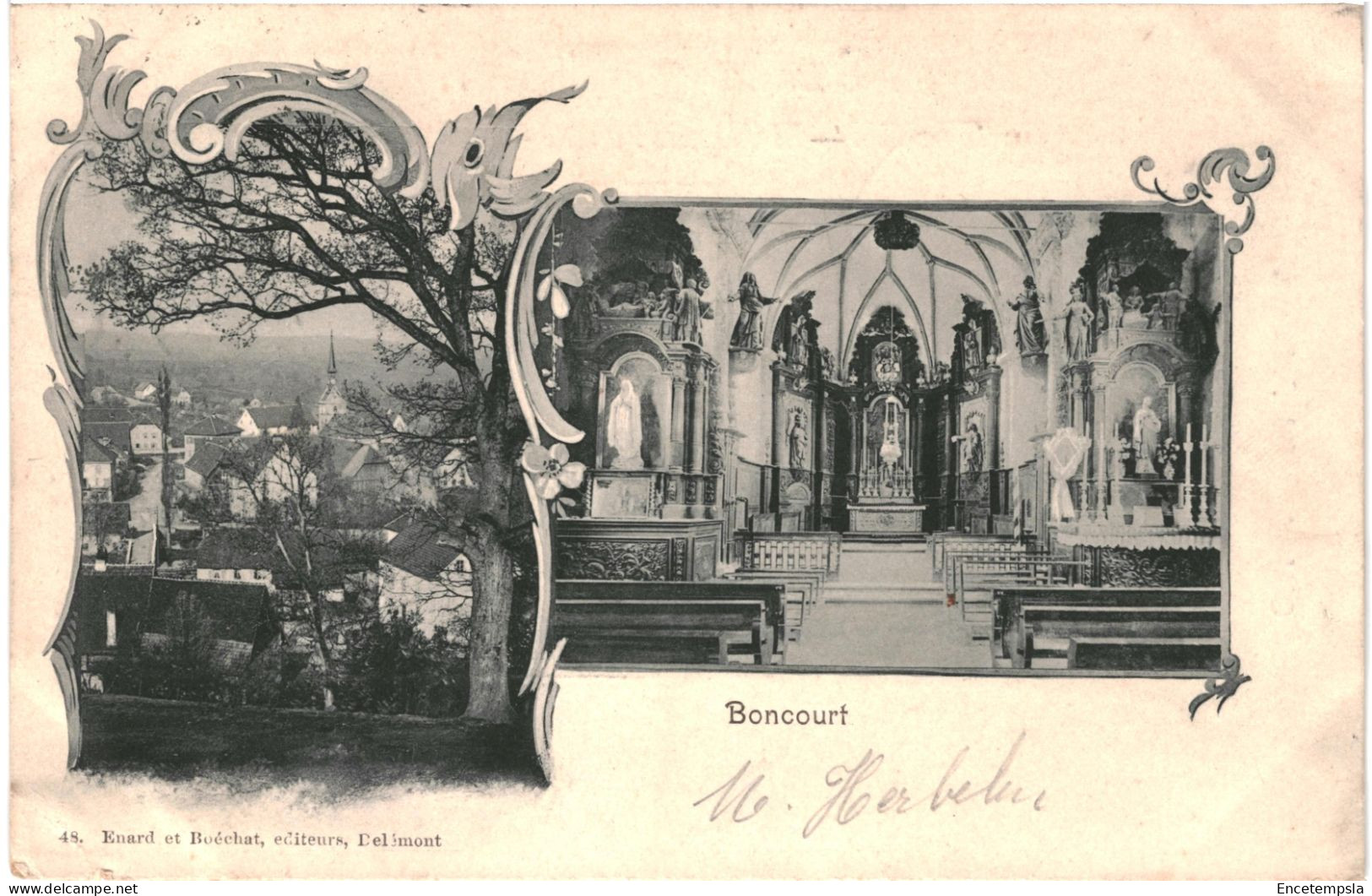 CPA Carte Postale  Suisse Boncourt  église 1903 VM79225