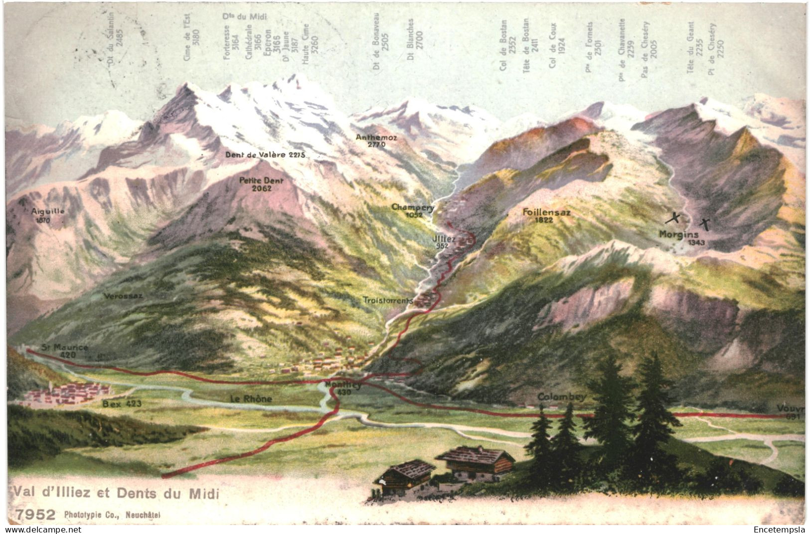 CPA Carte Postale Suisse Val-d'Illiez et Dents du midi  1910  VM74693ok