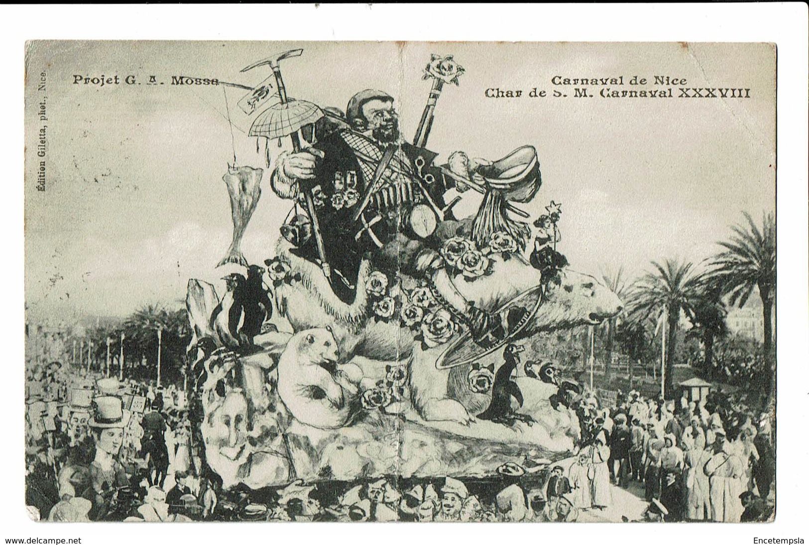 CPA - Cartes postales- FRANCE Nice-Son Carnaval-Char de Mr Carnaval -1910- S4235