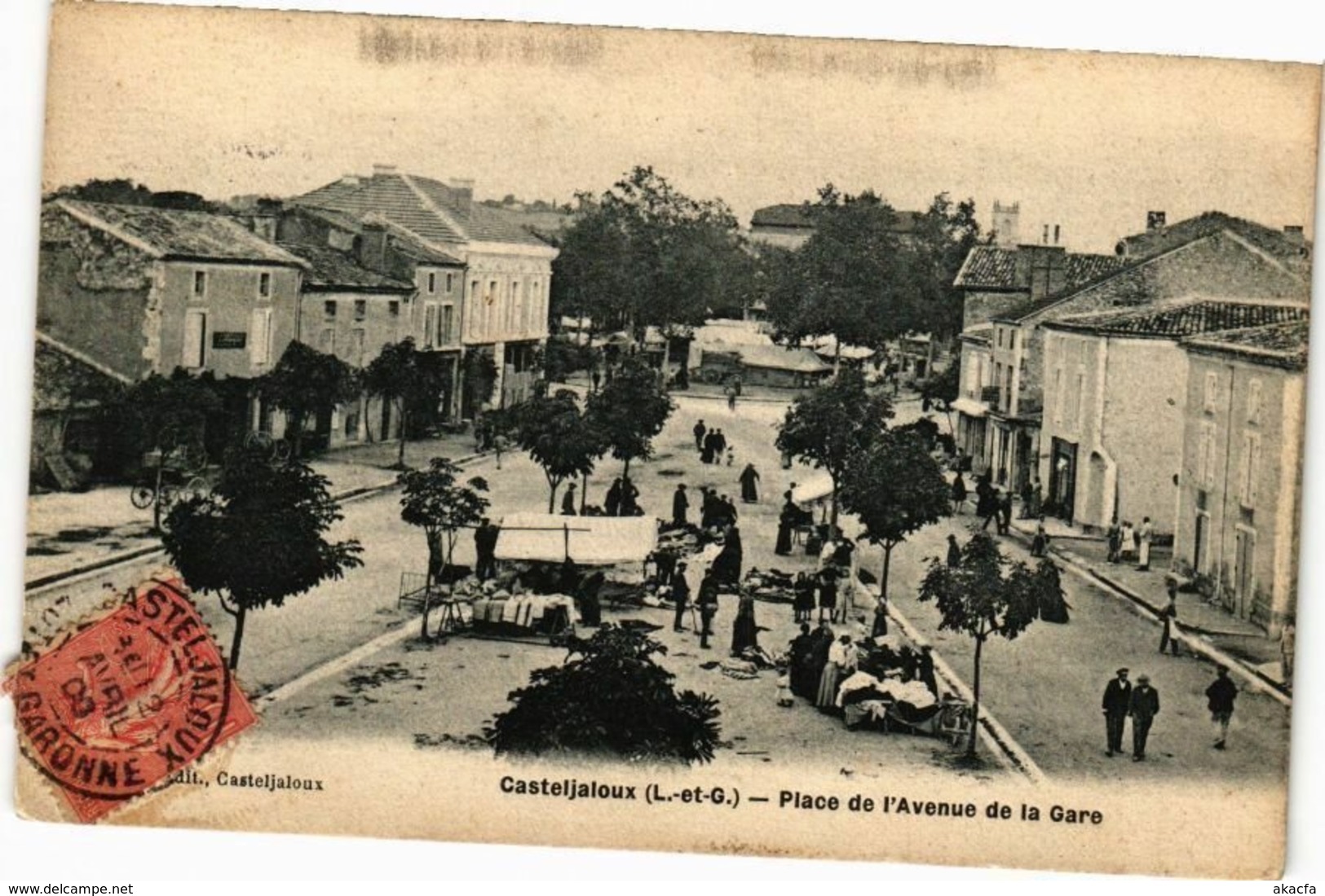 CPA CASTELJALOUX-Place de l'Avenue de la Gare (264192)