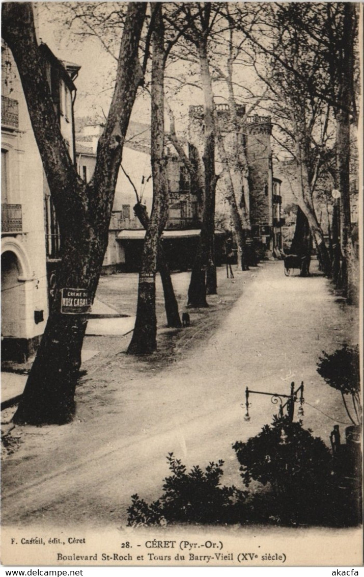 CPA CÉRET Bd St-Roch et Tou du Barry-Vieil (144290)