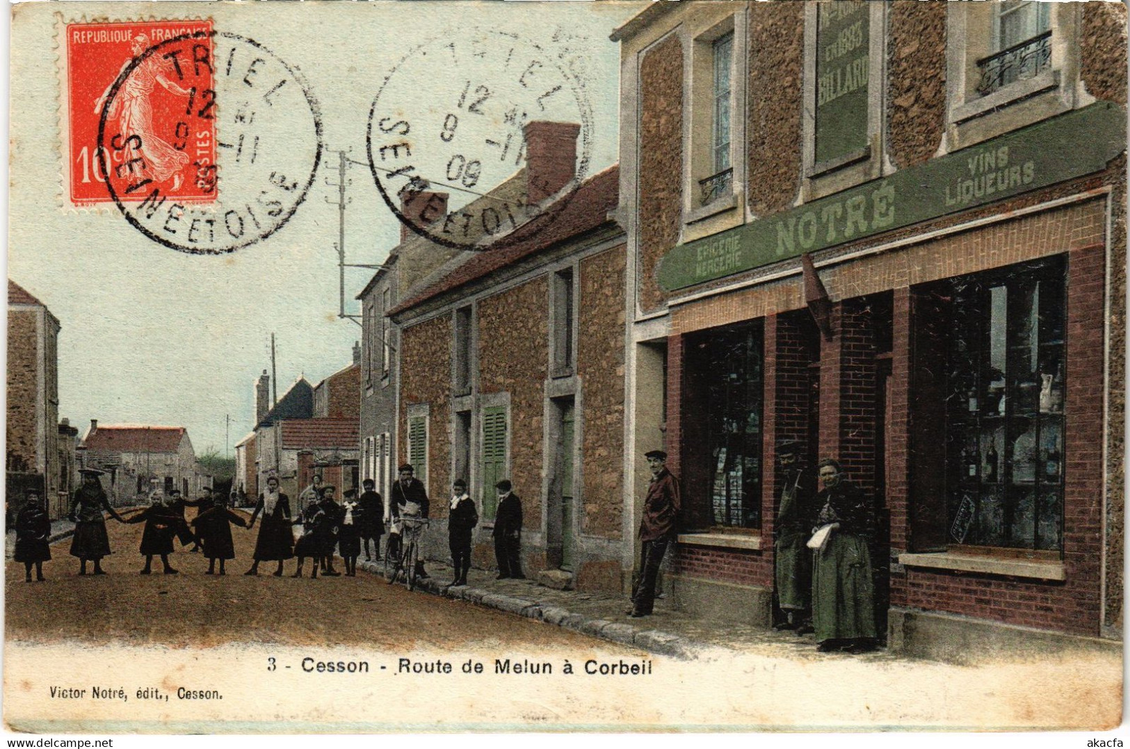 CPA Cesson Route de Melun a Corbeil (1391851)