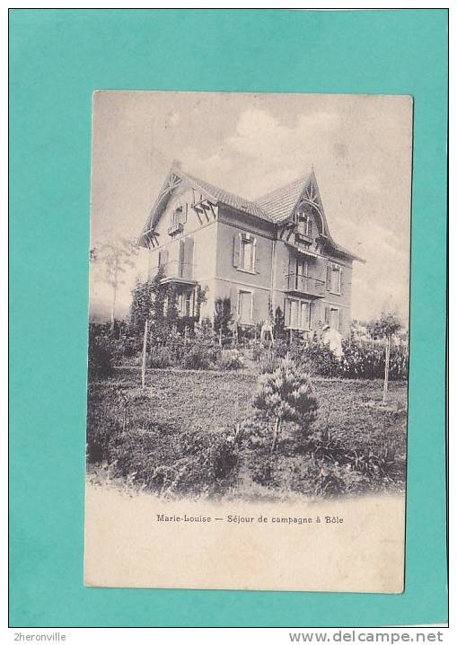 CPA  - CH - Séjour de campagne à Bôle - Marie Louise - Belle villa - cachet postal Ambulant 14 IX 1906  n° 9