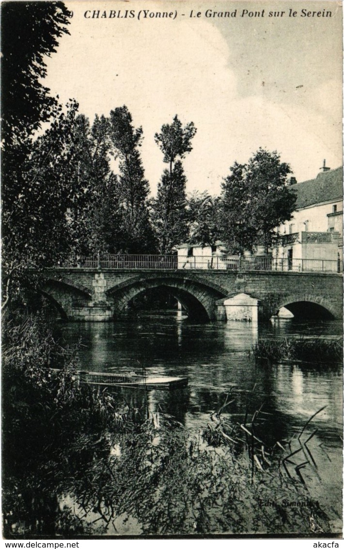 CPA CHABLIS - Le Grand Pont sur le SEREIN (108326)