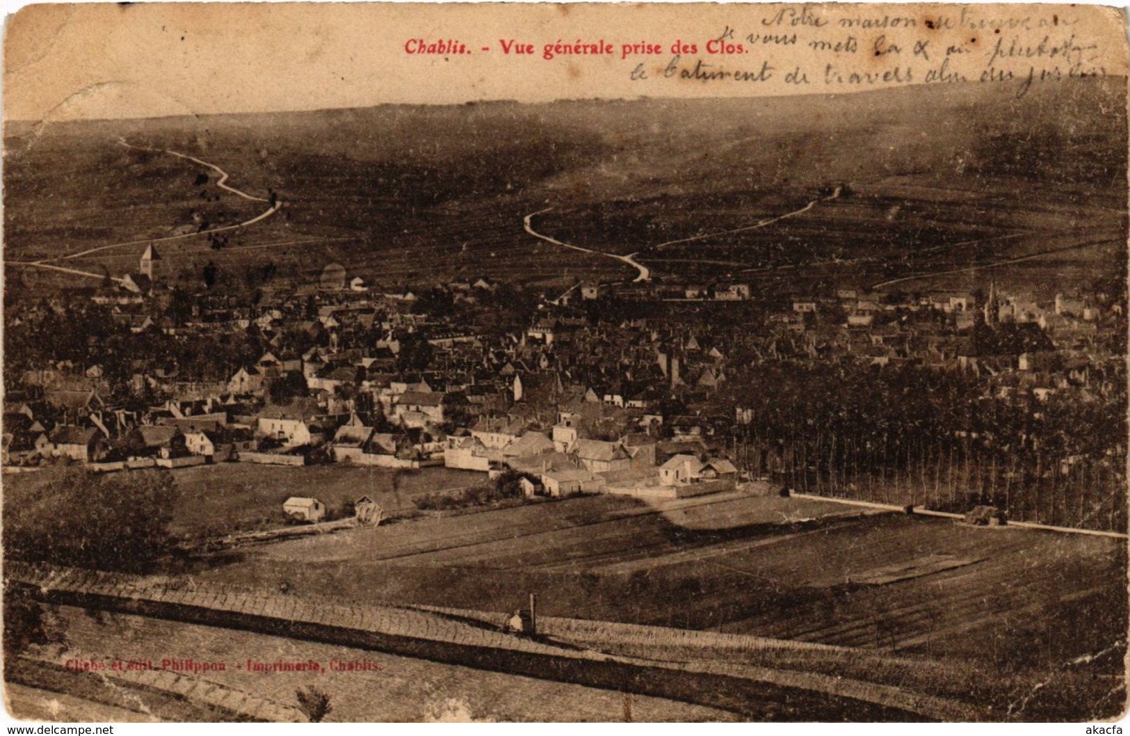 CPA Chablis - Vue Generale prise des Clos FRANCE (960656)