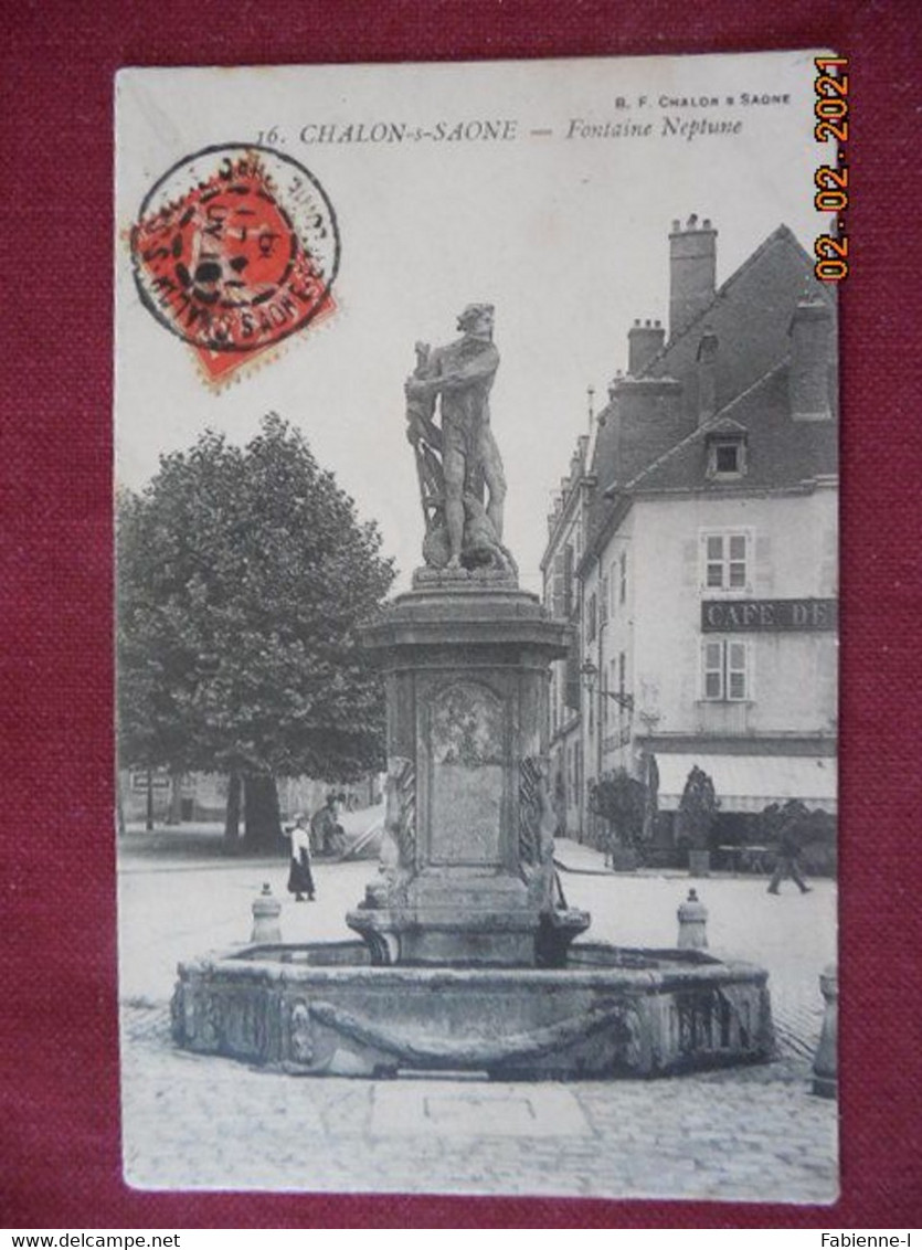 CPA - Chalon-sur-Saône - Fontaine Neptune