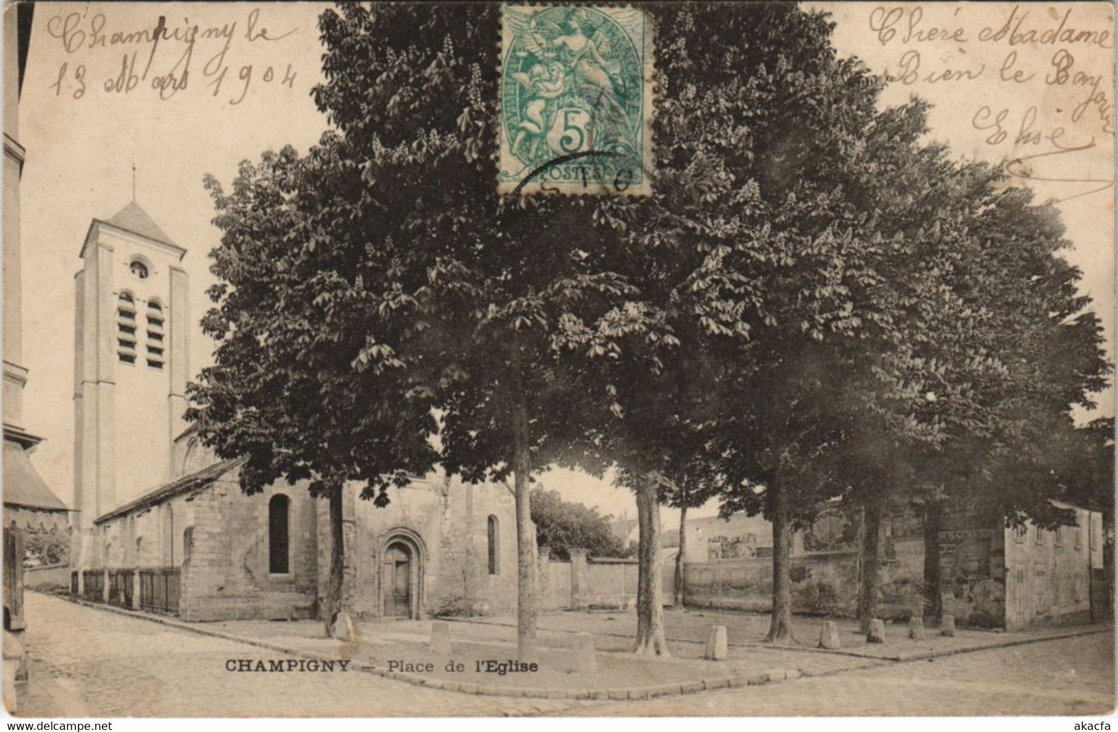 CPA CHAMPIGNY - Place de l'eglise (146874)