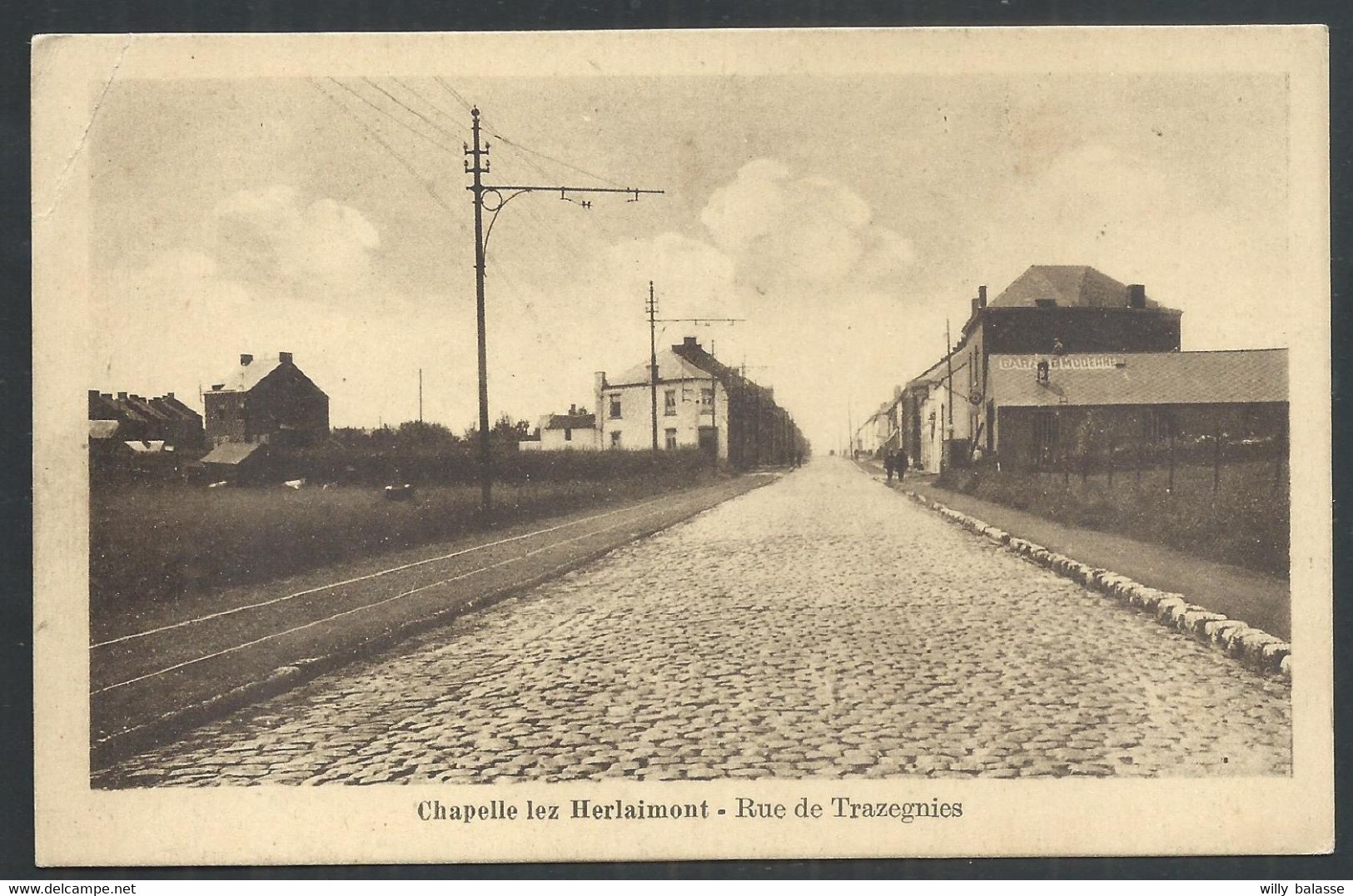 +++ CPA - CHAPELLE LEZ HERLAIMONT - Rue de Trazegnies  //