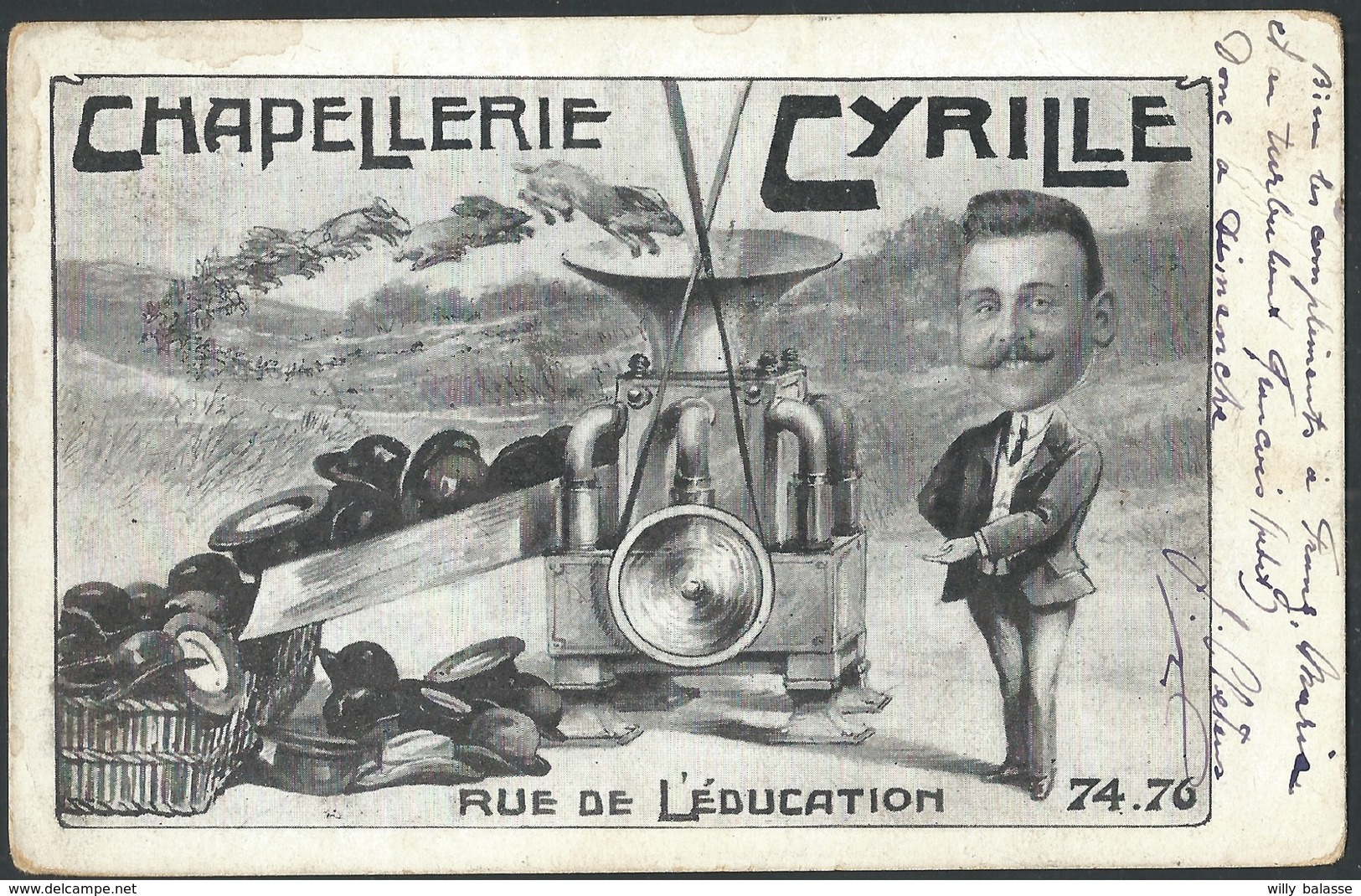 CPA Chapellerie Cyrille rue de l'éducation 74,76 (Ganshoren)