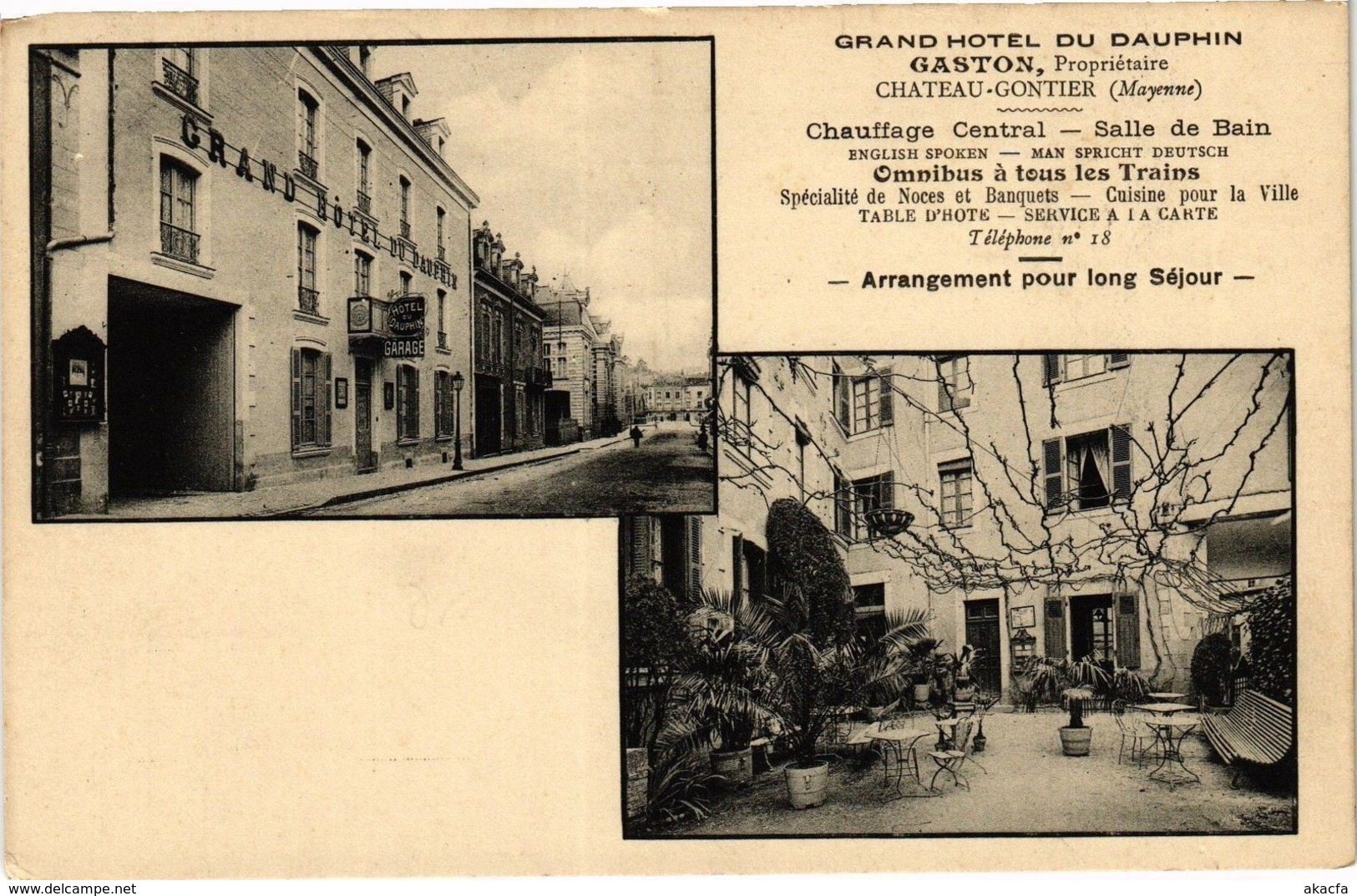 CPA CHATEAU-GONTIER - Grand Hotel du Dauphon Gaston (195049)