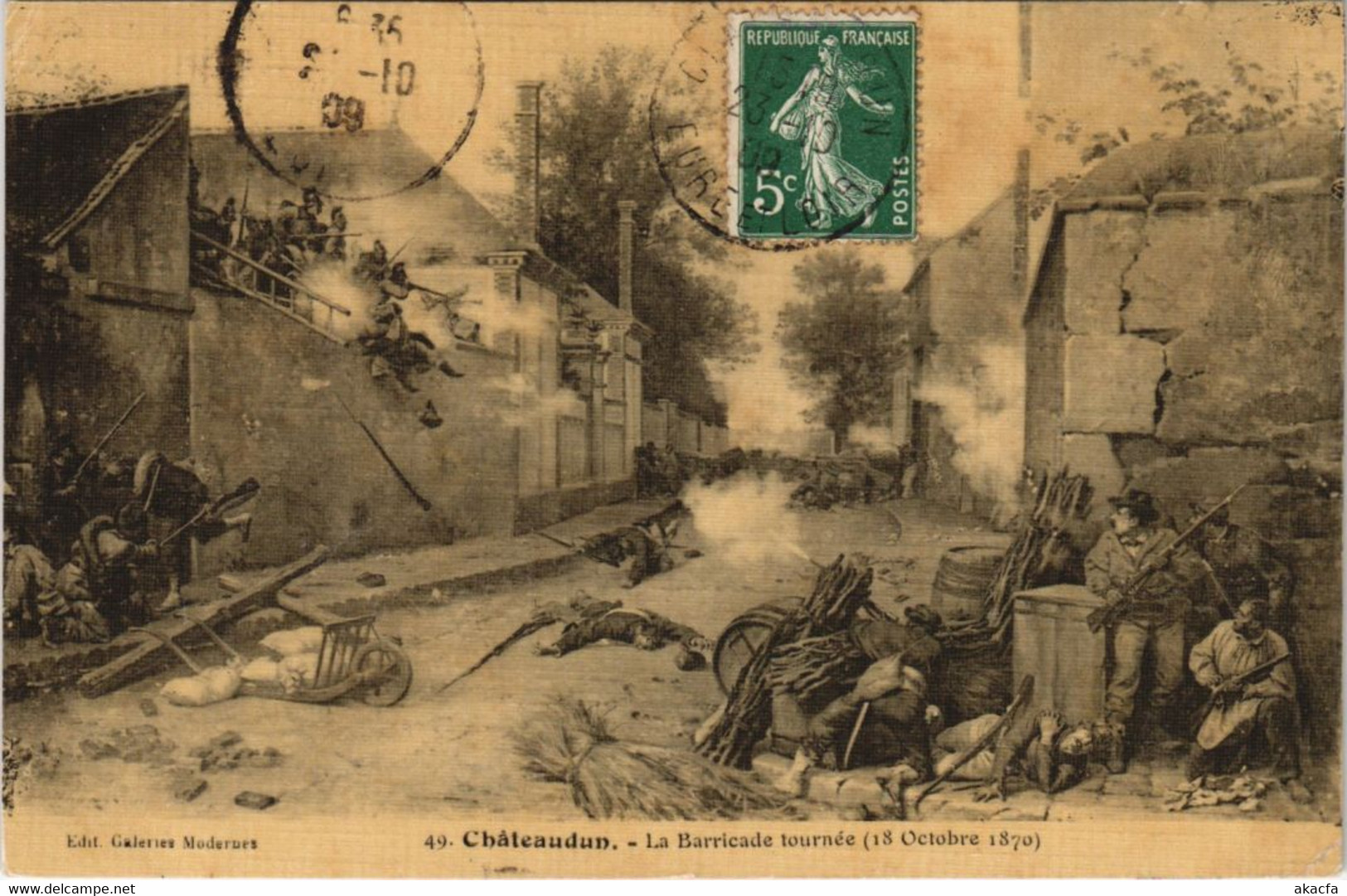 CPA CHATEAUDUN - La Barricade tournee (33737)