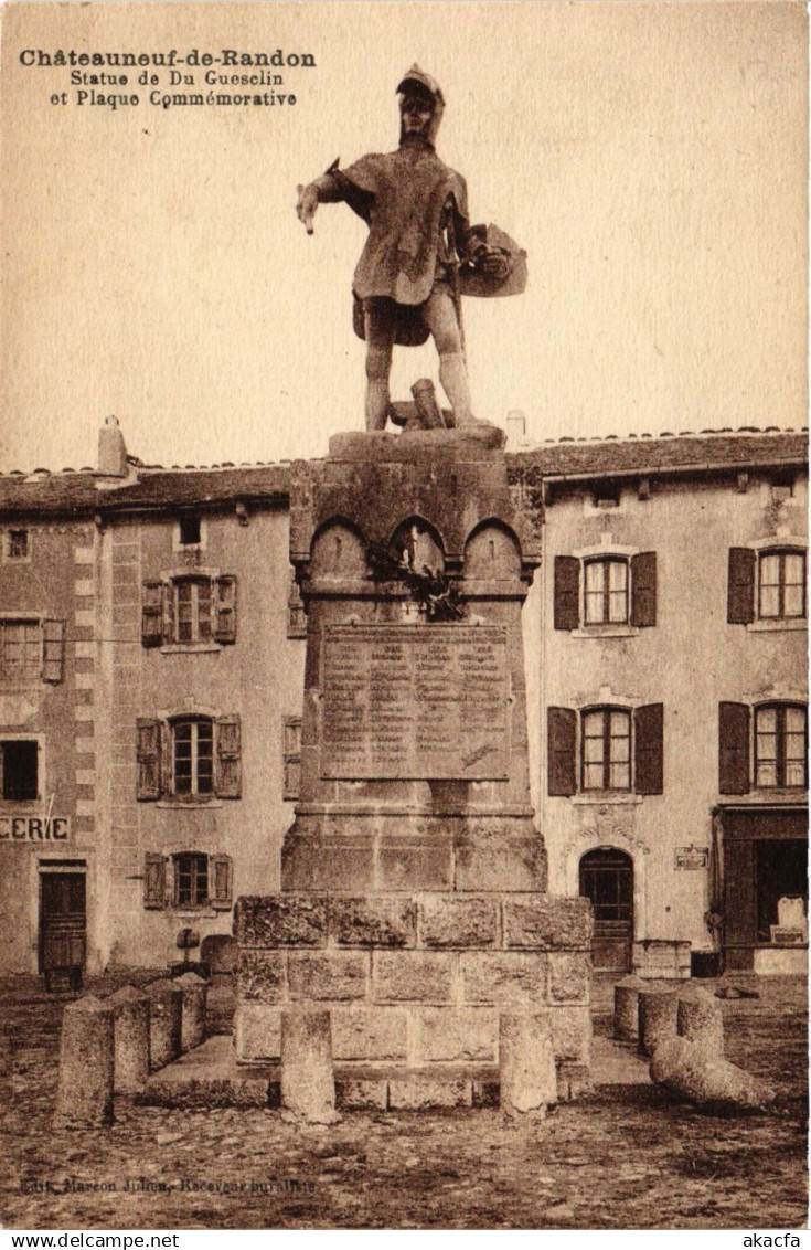 CPA CHATEAUNEUF-de-RANDON - Statue de Duguesclin (638482)