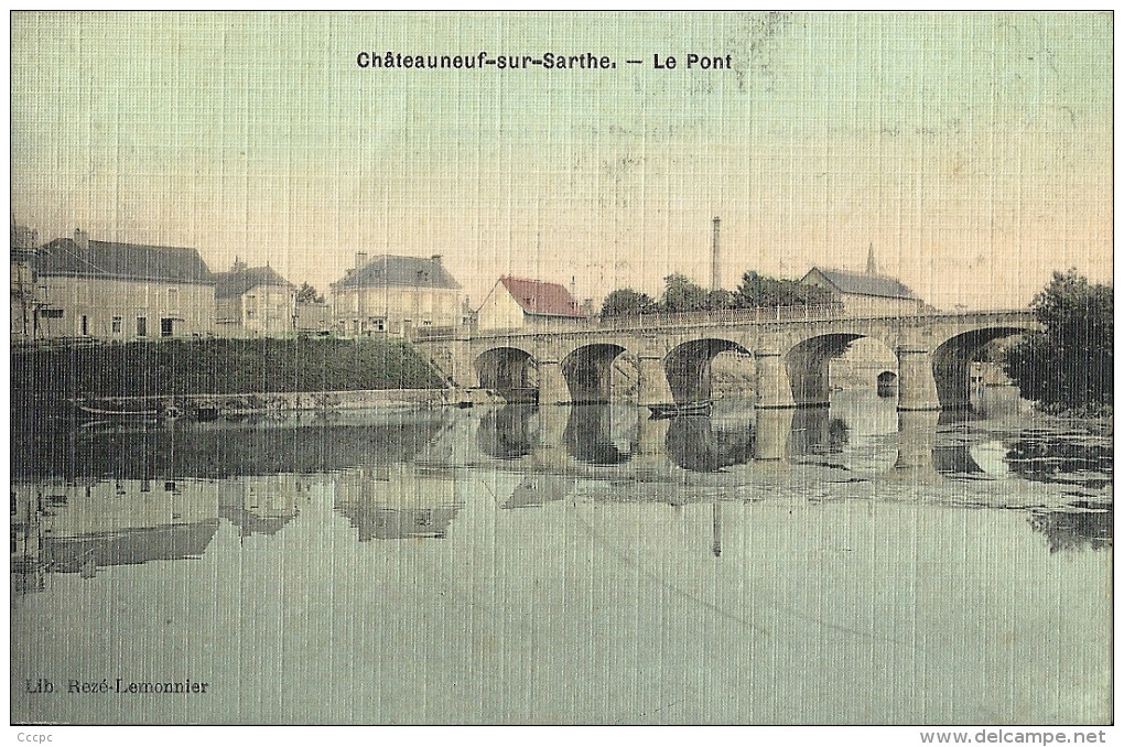 CPA Châteauneuf sur Sarthe - Le pont