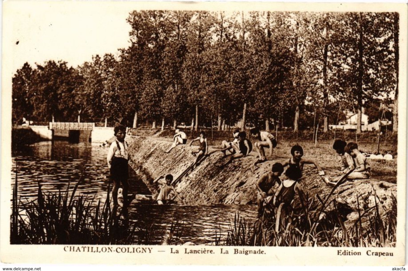 CPA CHATILLON-COLIGNY - La Lanciere - La Baignade (228442)