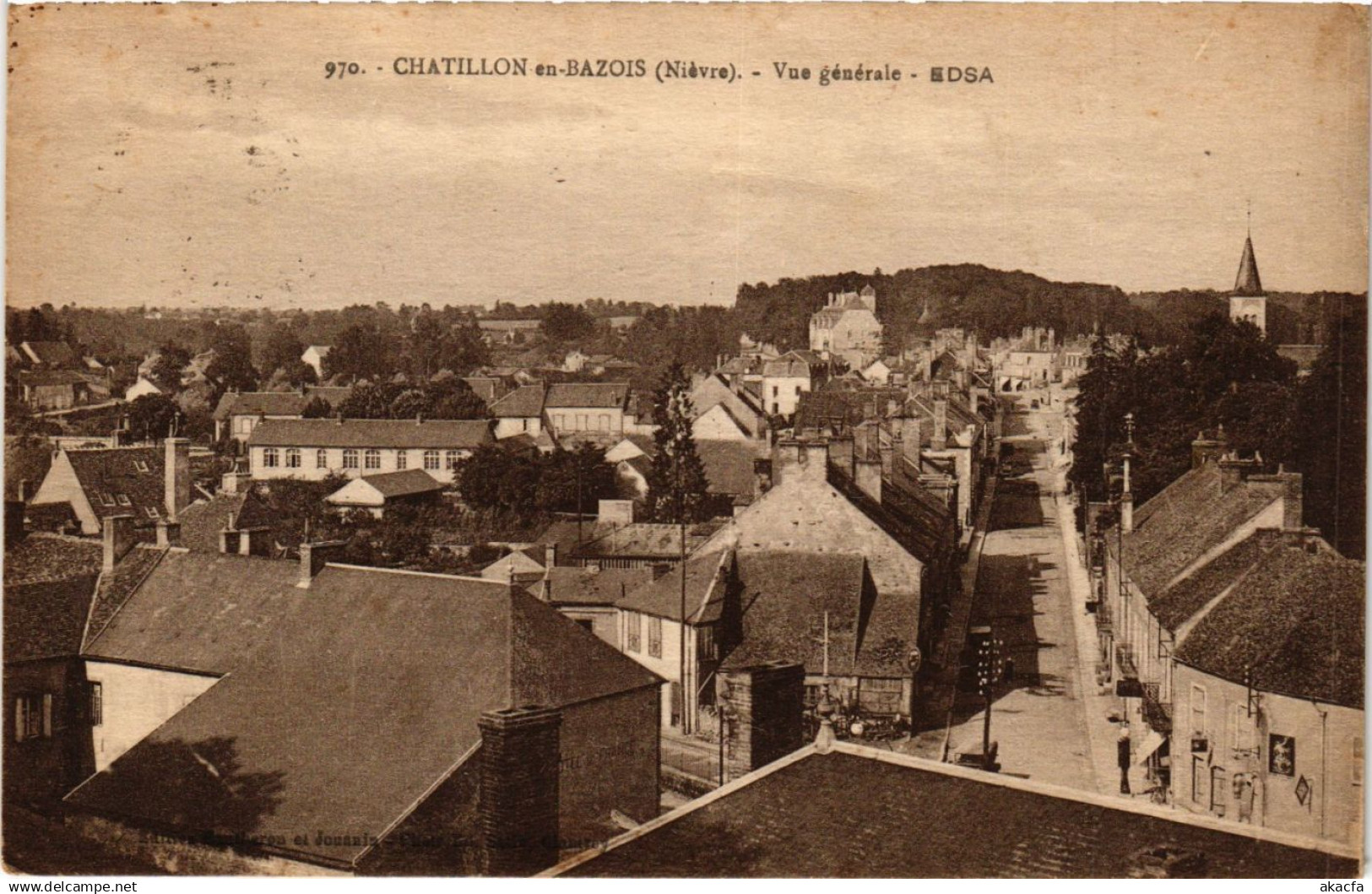 CPA CHATILLON-en-BAZOIS Vue générale. EDSA (420986)