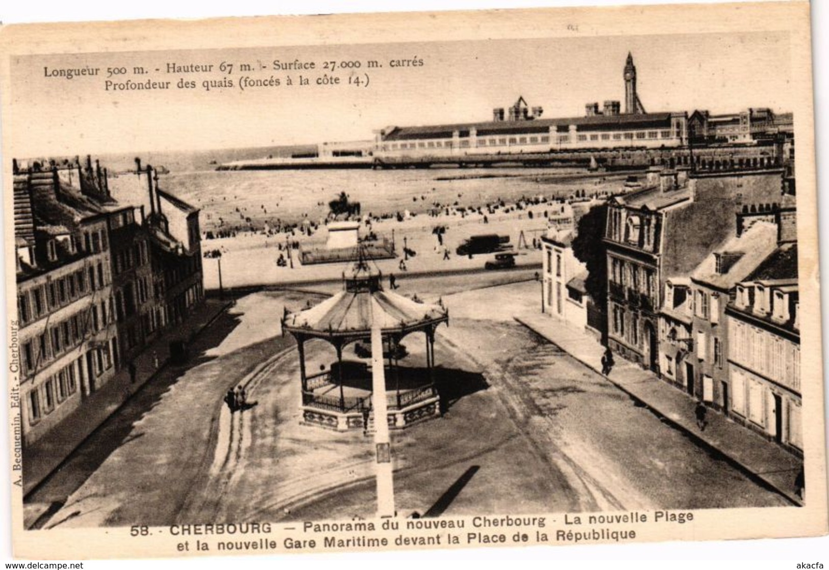 CPA CHERBOURG - Panorama du nouveau CHERBOURG - La nouvelle Plage et (245907)