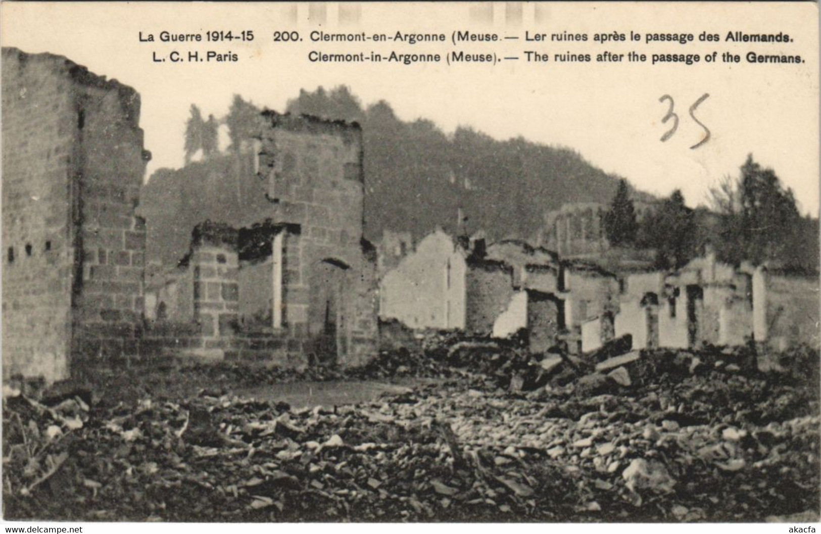 CPA CLERMONT-en-ARGONNE - Ler ruines apres (119427)