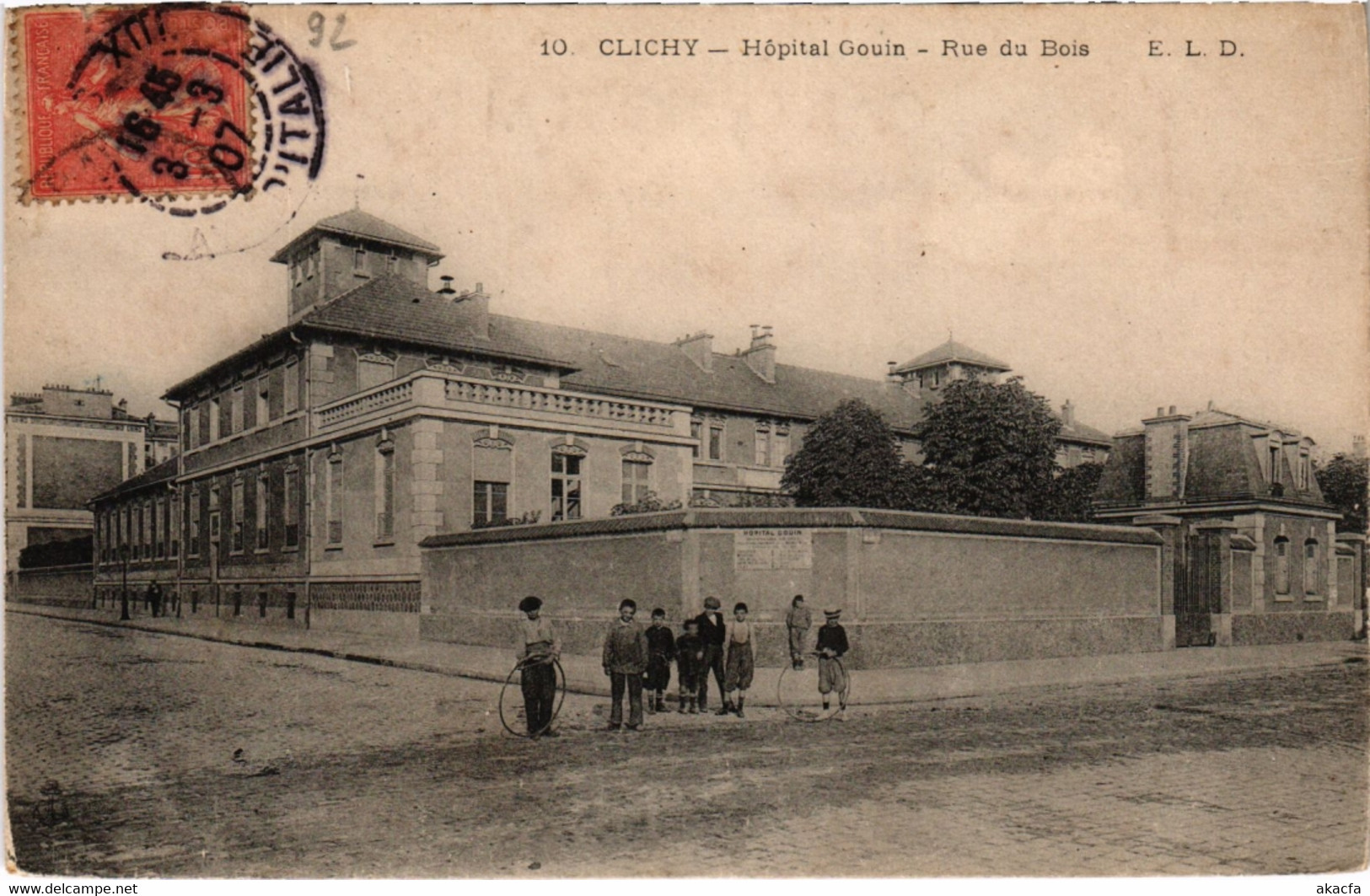 CPA Clichy - Hopital Gouine - Rue du Bois (988897)