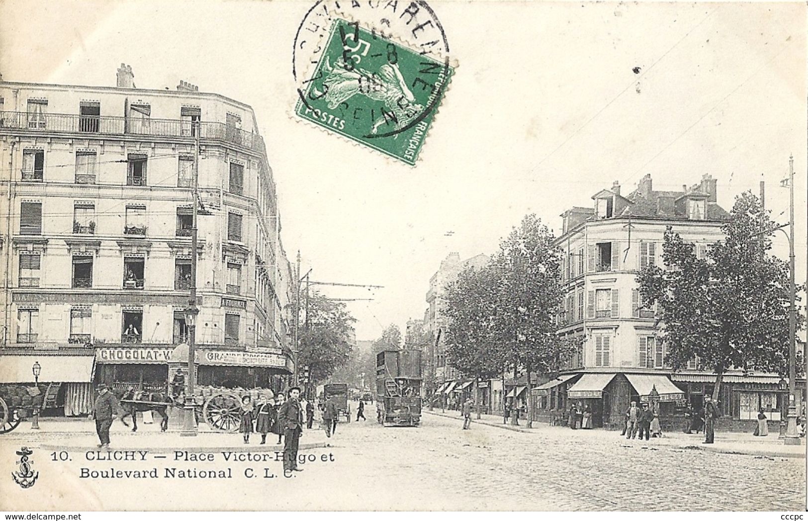 CPA Clichy Place Victor Hugo Boulevard National