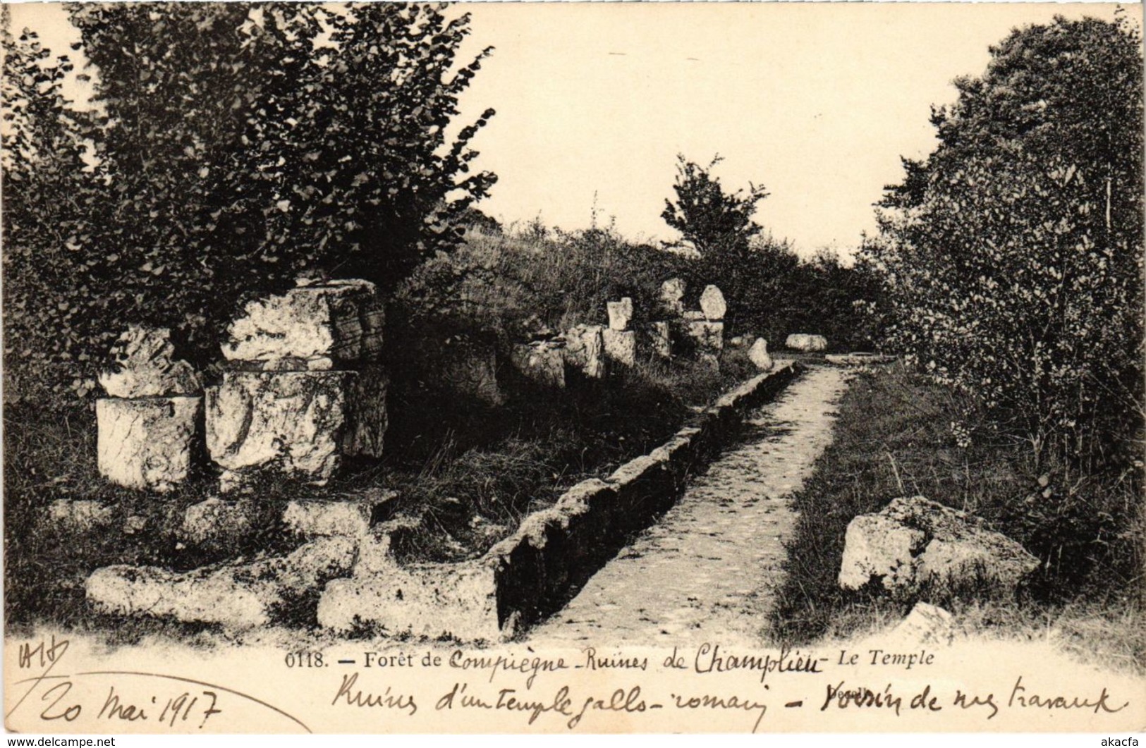 CPA Compiegne - Foret de Compiegne - Ruines de Champlieu - Le Temple (1031866)