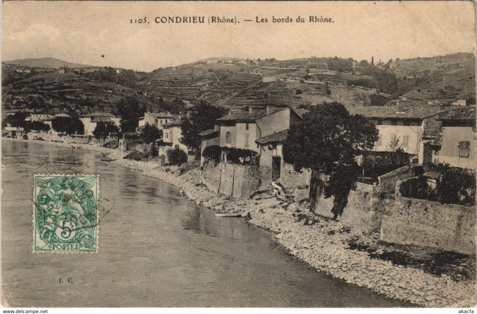 CPA CONDRIEU Les bords du Rhone (806011)