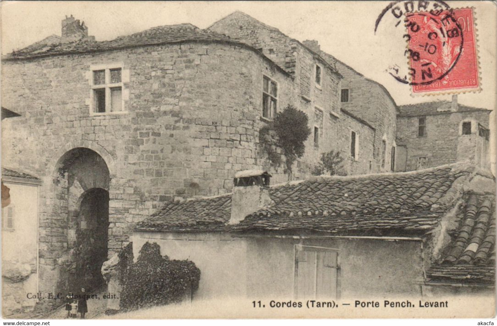 CPA CORDES Porte Pench. Levant (1087547)