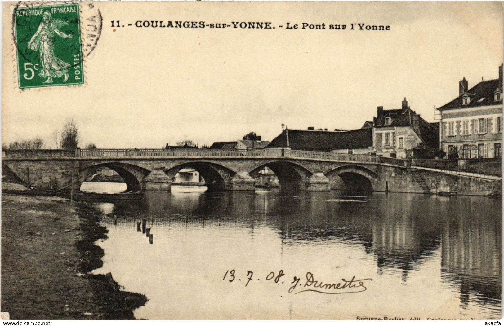 CPA COULANGES-sur-YONNE - Le Pont sur l'YONNE (657155)