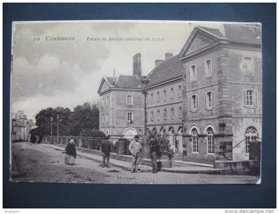 CPA       Coutances  "   Palais de Justice construit en 1720  "   voyagé