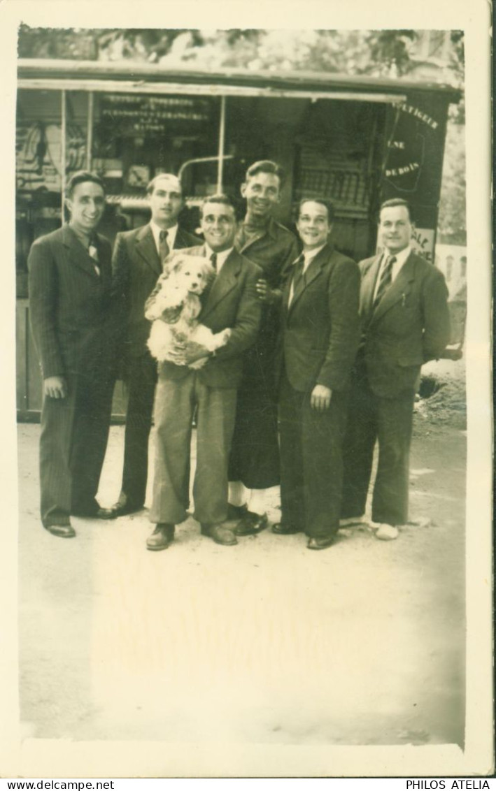 CPA CP Carte postale carte photo Pyrénées Orientales Amélie-les-Bains-Palalda Robert Fons mécanicien Marché