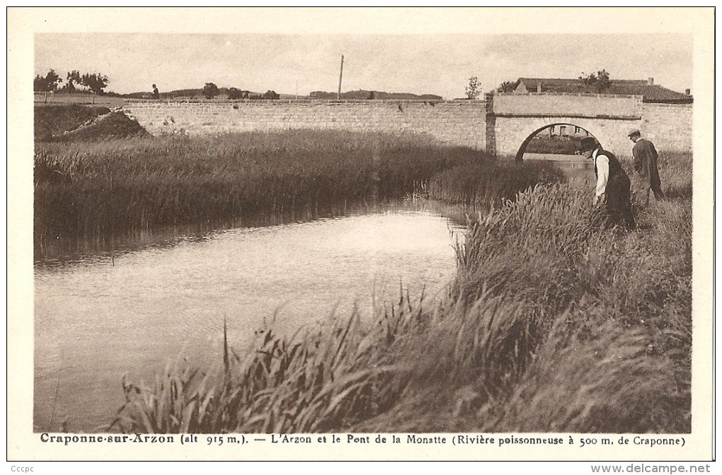 CPA Craponne-sur-Arzon L'Argon et le pont de la Monette