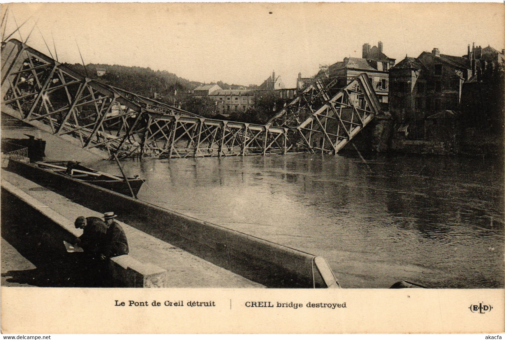 CPA Creil Le Pont de Creil detruit FRANCE (1014108)