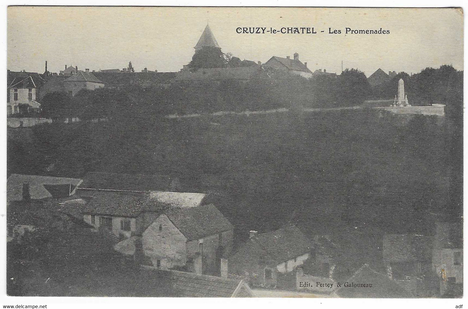 CPA CRUZY LE CHATEL, LES PROMENADES, YONNE 89