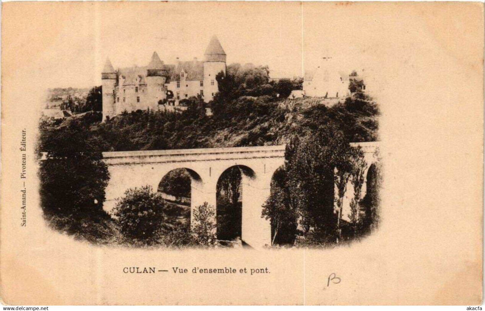 CPA CULAN Vue d'ensemble et pont (613305)