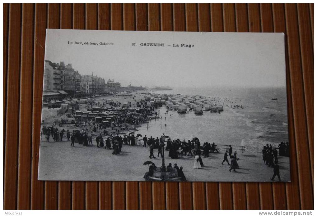 CPA de  OSTENDE la plage  edt. lebon ostende Oostende BELGIQUE BELGIE flandre occidentale assez animée