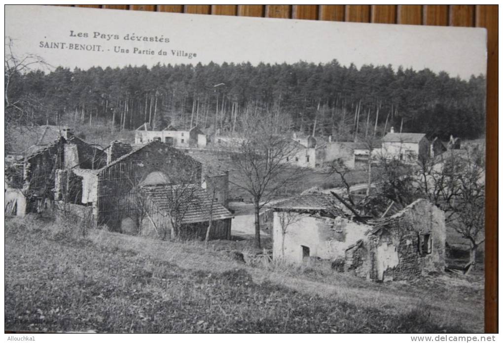 CPA de Saint-Benoît département de Vienne en région Poitou-Charentes LE PAYS DEVASTE PAR LA GUERRE 14/18