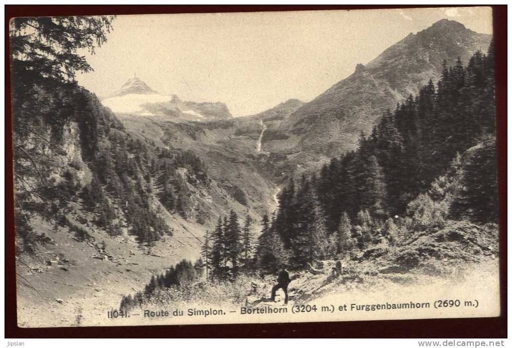 Cpa  de Suisse Valais  Route du Simplon  Bortelhorn et  Furggenbaumhorn  LOU10