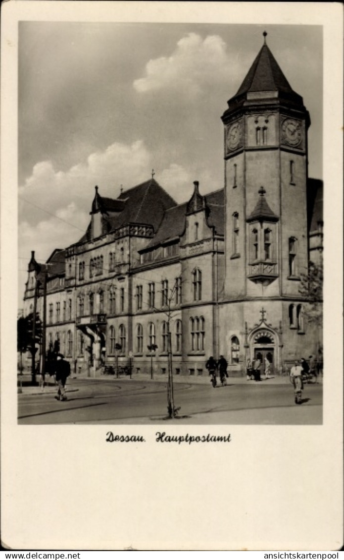 CPA Dessau in Saxe Anhalt, Hauptpostamt