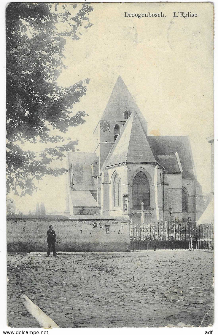 CPA DROOGENBOSCH, DROGENBOS, L'EGLISE, BRABANT FLAMAND, BELGIQUE