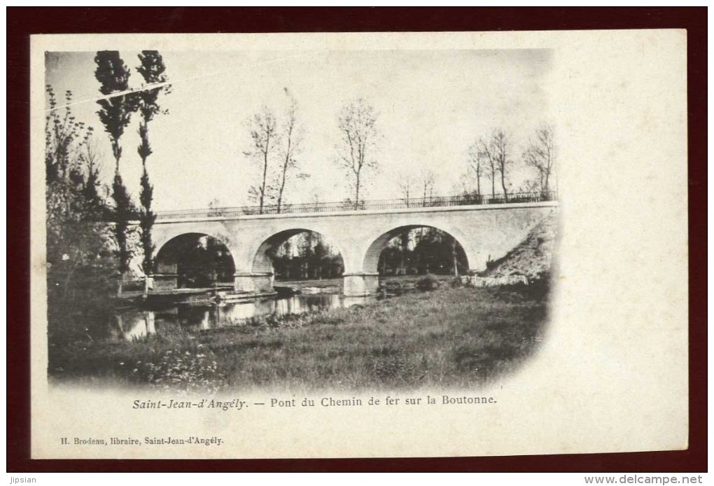 cpa du 17 Saint Jean d´ Angely pont du chemin de fer sur la Boutonne   EE6