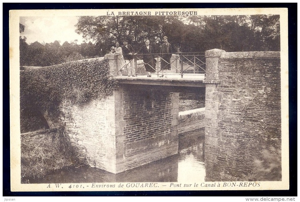 cpa du 22  environs de Gouarec -- Pont sur le Canal de Bon Repos  LIOB113