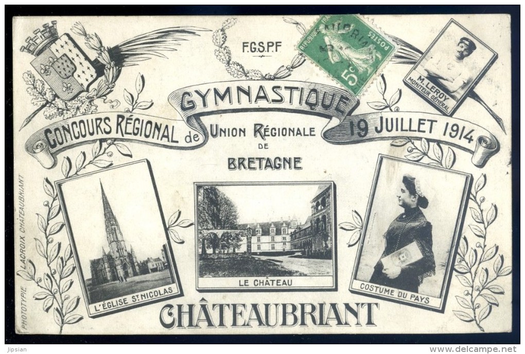 cpa du 44 Châteaubriant Concours régional de Gymnastique le 19 juillet 1914   JAN16 8