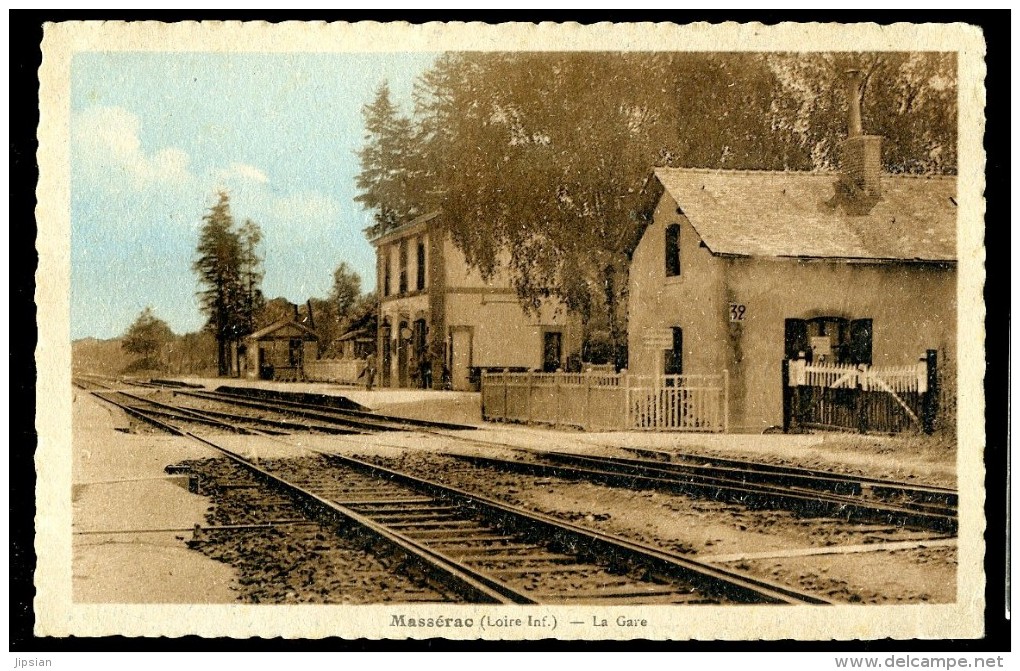 cpa du  44  Massérac  la Gare  --    Guéméné Penfao  Châteaubriant       MAI20