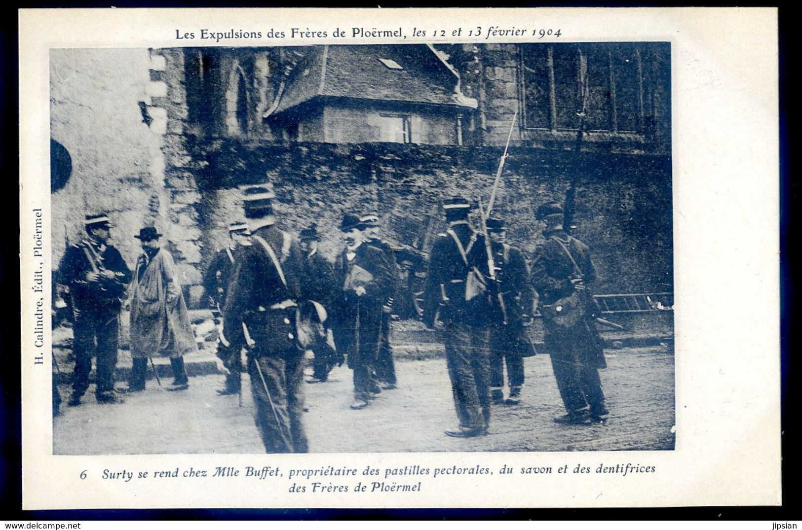 cpa du 56 Expulsion Frères Ploërmel 1904 Surty se rend chez Mme Buffet propriétaire des pastilles pectorales   NOV20-67