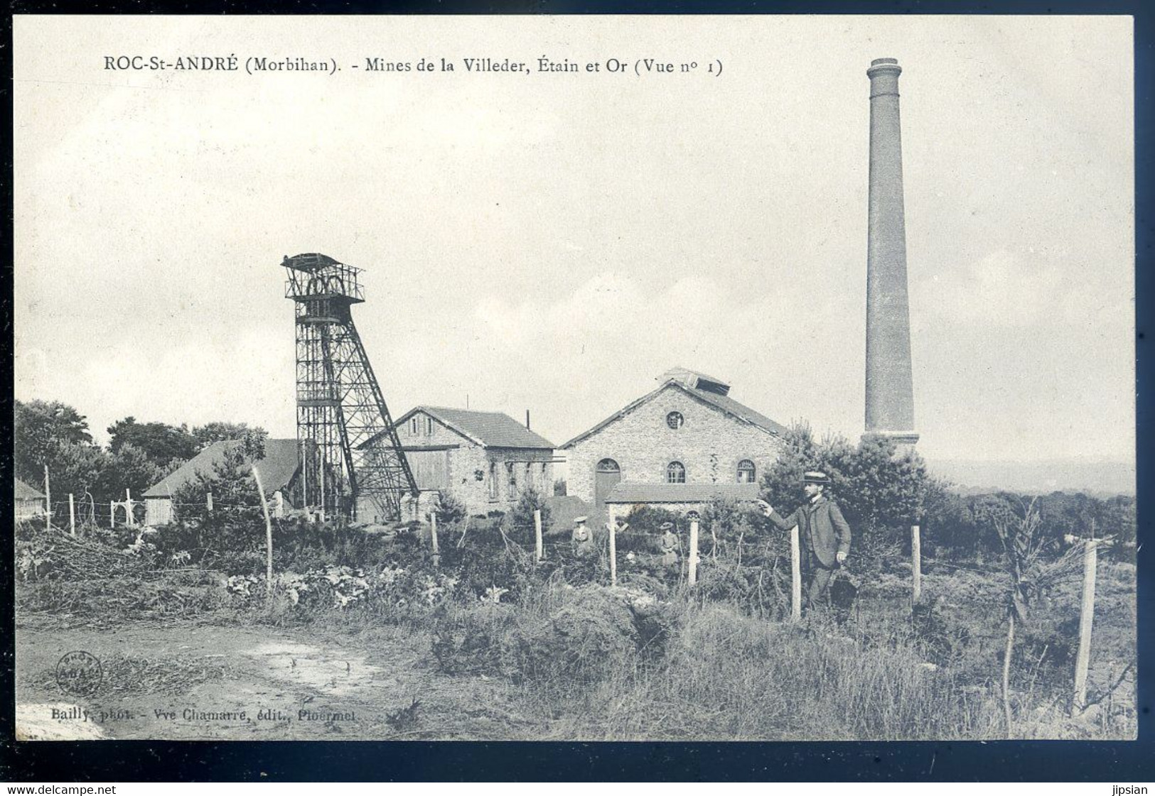 cpa du 56 Roc St André - Mines de la Villeder , étain et Or -- vue N° 1    NOV20-67